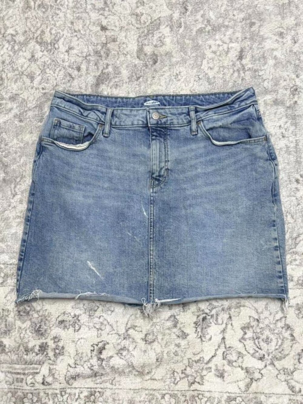 y2k Old Navy denim mini skirt frayed jean skirt